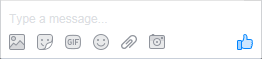 Screenshot of "Type a message" in Facebook